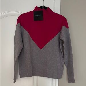 Christopher & Banks Pink and Gray Women's Sweater